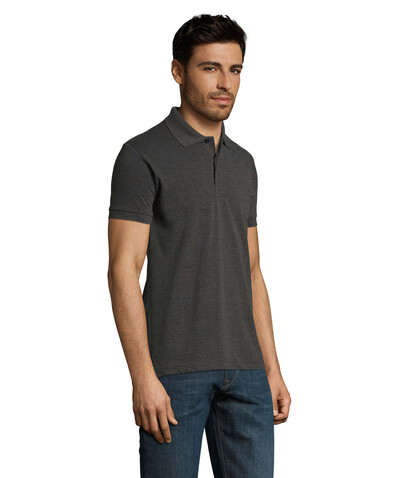 PERFECT MEN Polo 180g - Charcoal Melange bedrucken, Art.-Nr. S11346-CE-M PERFECT MEN Polo 180g - Charcoal Melange bedrucken, Art.-Nr. S11346-CE-M