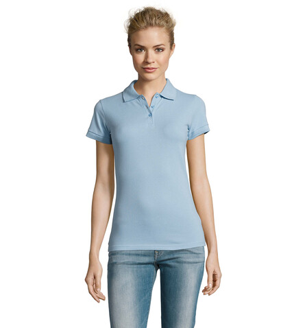 PERFECT DAMEN POLO 180g - Sky Blue Pique bedrucken, Art.-Nr. S11347-SP-M PERFECT DAMEN POLO 180g - Sky Blue Pique bedrucken, Art.-Nr. S11347-SP-M