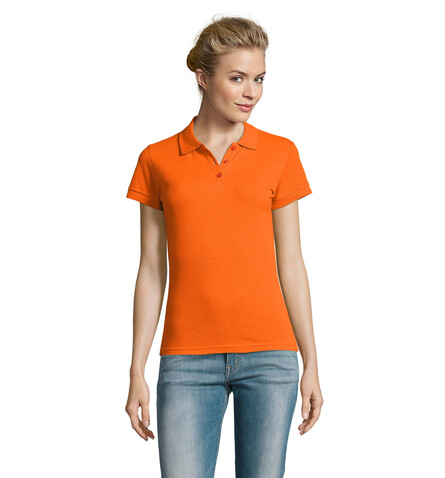 PERFECT DAMEN POLO 180g - Orange bedrucken, Art.-Nr. S11347-OR-L PERFECT DAMEN POLO 180g - Orange bedrucken, Art.-Nr. S11347-OR-L