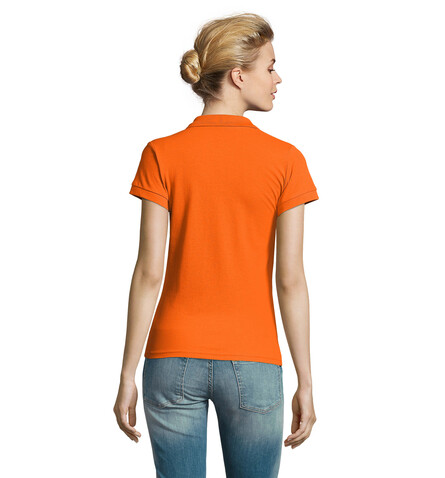 PERFECT DAMEN POLO 180g - Orange bedrucken, Art.-Nr. S11347-OR-L PERFECT DAMEN POLO 180g - Orange bedrucken, Art.-Nr. S11347-OR-L