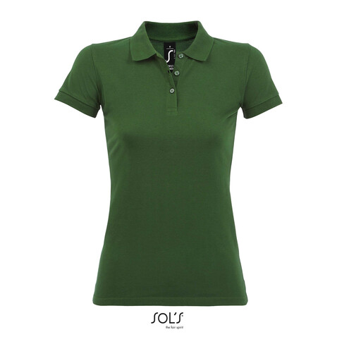 PERFECT DAMEN POLO 180g - Bottle Green bedrucken, Art.-Nr. S11347-BO-S