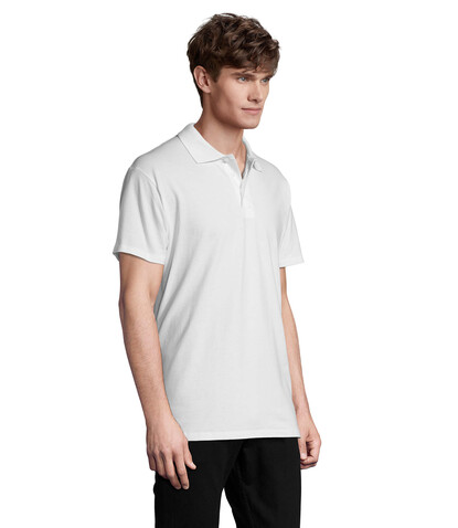 SPRING II MEN Polo 210g - White bedrucken, Art.-Nr. S11362-WH-XXL