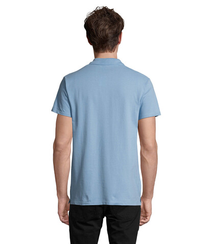 SPRING II MEN Polo 210g - Sky Blue Pique bedrucken, Art.-Nr. S11362-SP-XXL