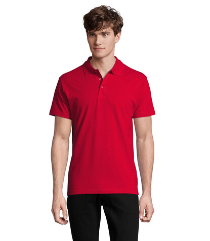SPRING II MEN Polo 210g - Red bedrucken, Art.-Nr. S11362-RD-M