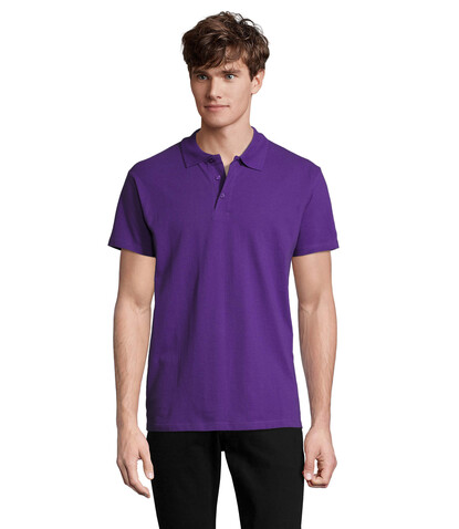 SPRING II MEN Polo 210g - Dark Purple bedrucken, Art.-Nr. S11362-DA-XXL