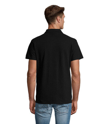 SPRING II MEN Polo 210g - Schwarz bedrucken, Art.-Nr. S11362-BK-M