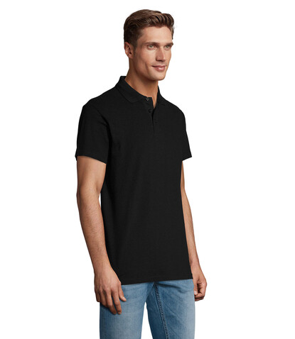SPRING II MEN Polo 210g - Schwarz bedrucken, Art.-Nr. S11362-BK-M