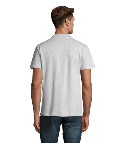 SPRING II MEN Polo 210g - Ash bedrucken, Art.-Nr. S11362-AS-XXL