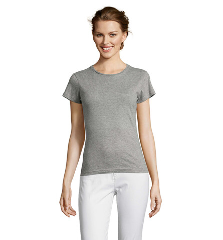 MISS DAMENT-SHIRT 150g - Graue Melange bedrucken, Art.-Nr. S11386-GM-XL MISS DAMENT-SHIRT 150g - Graue Melange bedrucken, Art.-Nr. S11386-GM-XL