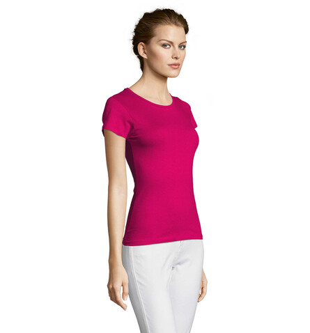 MISS DAMENT-SHIRT 150g - Fuchsia bedrucken, Art.-Nr. S11386-FU-XXL