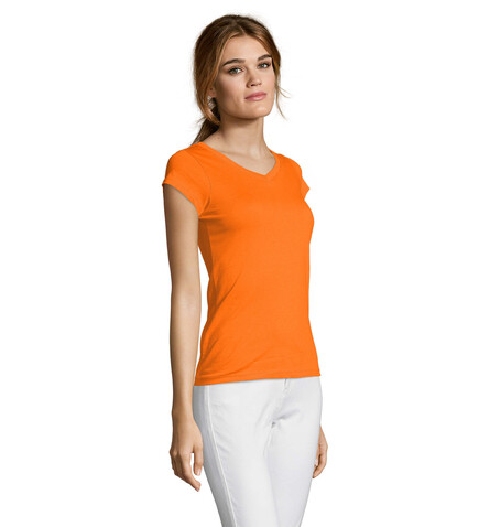 MOON DAMENT-SHIRT 150g - Orange bedrucken, Art.-Nr. S11388-OR-XL