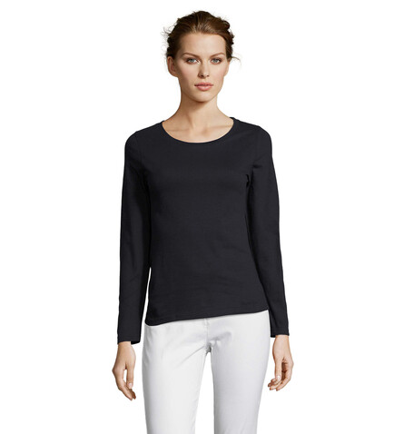 MAJESTIC DAMENT-SHIRT 150g - Navy bedrucken, Art.-Nr. S11425-NY-L