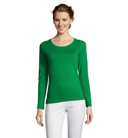 MAJESTIC DAMENT-SHIRT 150g - Kelly Green bedrucken, Art.-Nr. S11425-KG-XL