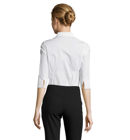 EFFECT STRETCH WOMEN SHIRT - White bedrucken, Art.-Nr. S17010-WH-XL