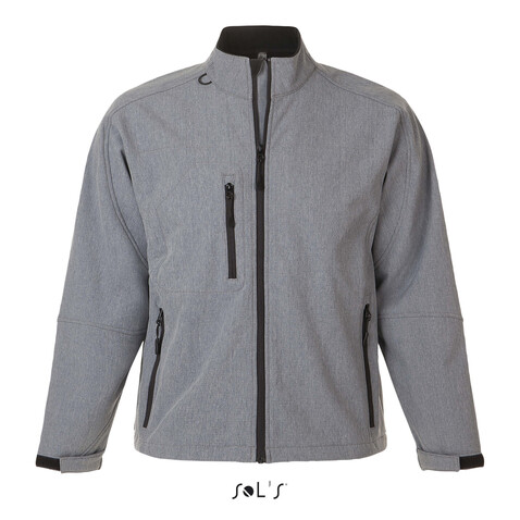 RELAX HERREN JACKE 340g - Graue Melange bedrucken, Art.-Nr. S46600-GM-S