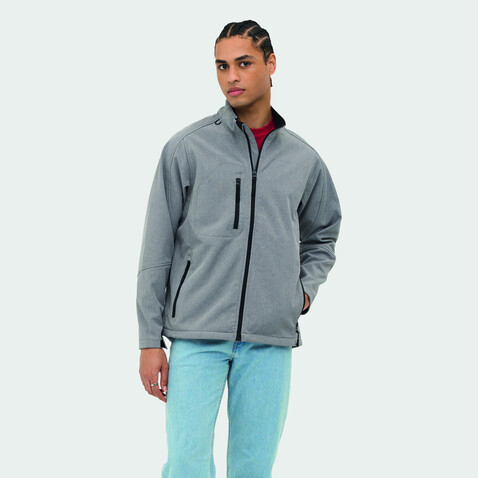 RELAX HERREN JACKE 340g - Graue Melange bedrucken, Art.-Nr. S46600-GM-S