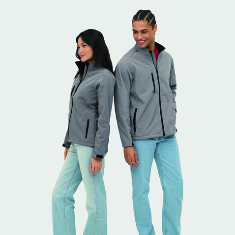 RELAX HERREN JACKE 340g - Graue Melange bedrucken, Art.-Nr. S46600-GM-S