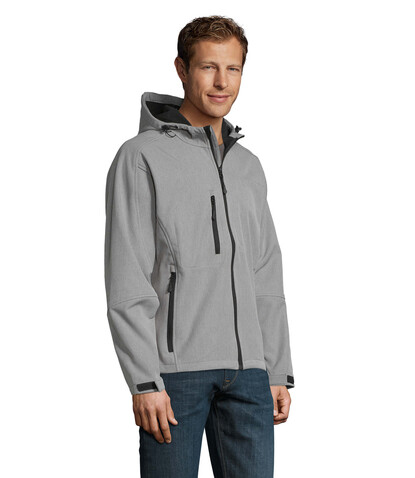 REPLAY Herren Jacke 340g - Graue Melange bedrucken, Art.-Nr. S46602-GM-XL