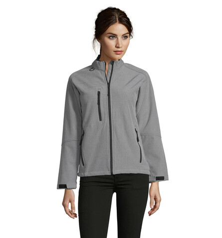 ROXY DAMEN JACKE 340g - Graue Melange bedrucken, Art.-Nr. S46800-GM-M