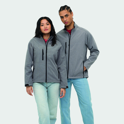 ROXY DAMEN JACKE 340g - Graue Melange bedrucken, Art.-Nr. S46800-GM-M