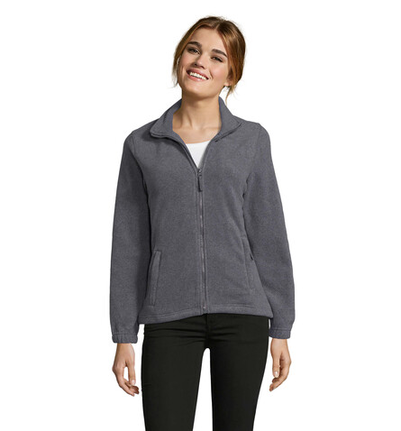 NORTH DAMEN FL JACKE  300g - Graue Melange bedrucken, Art.-Nr. S54500-GM-XL