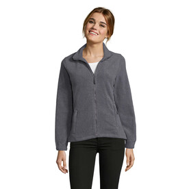 NORTH DAMEN FL JACKE  300g - Graue Melange bedrucken, Art.-Nr. S54500-GM-XXL