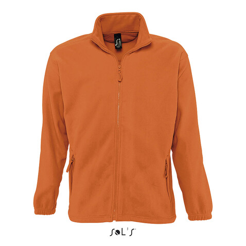 NORTH MEN Fleece-Jacke - Orange bedrucken, Art.-Nr. S55000-OR-XXL