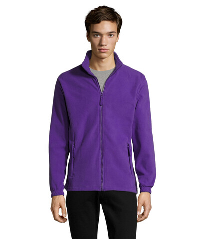 NORTH MEN Fleece-Jacke - Dark Purple bedrucken, Art.-Nr. S55000-DA-3XL
