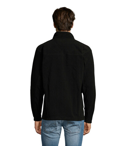 NORTH MEN Fleece-Jacke - Schwarz bedrucken, Art.-Nr. S55000-BK-M