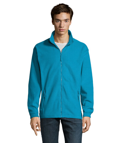 NORTH MEN Fleece-Jacke - Aqua bedrucken, Art.-Nr. S55000-AQ-5XL NORTH MEN Fleece-Jacke - Aqua bedrucken, Art.-Nr. S55000-AQ-5XL