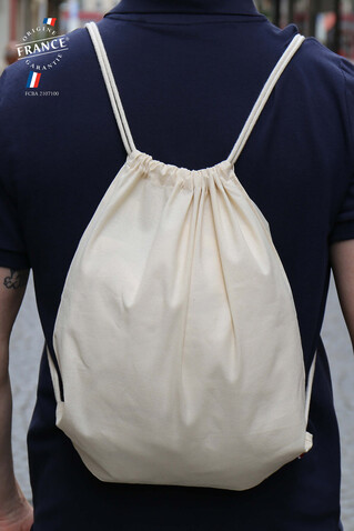 CÔME rucksack mit kordelzug - Natural bedrucken, Art.-Nr. A04334-NA-M