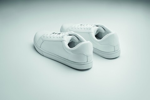 Sneakers aus PU Gr. 39 - Weiß bedrucken, Art.-Nr. MO2039-06 Sneakers aus PU Gr. 39 - Weiß bedrucken, Art.-Nr. MO2039-06