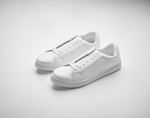 Sneakers aus PU Gr. 42 - Weiß bedrucken, Art.-Nr. MO2042-06 Sneakers aus PU Gr. 42 - Weiß bedrucken, Art.-Nr. MO2042-06