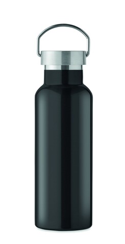 Doppelwandige Flasche 500 ml - Schwarz bedrucken, Art.-Nr. MO2107-03