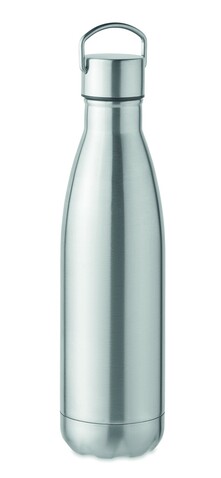 Doppelwandige Flasche 500 ml - Mattsilber bedrucken, Art.-Nr. MO2108-16