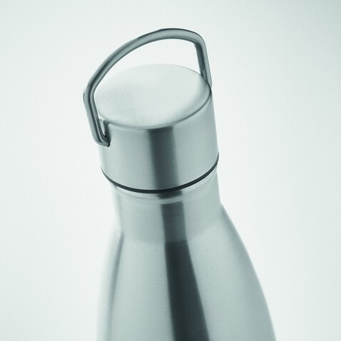 Doppelwandige Flasche 500 ml - Mattsilber bedrucken, Art.-Nr. MO2108-16