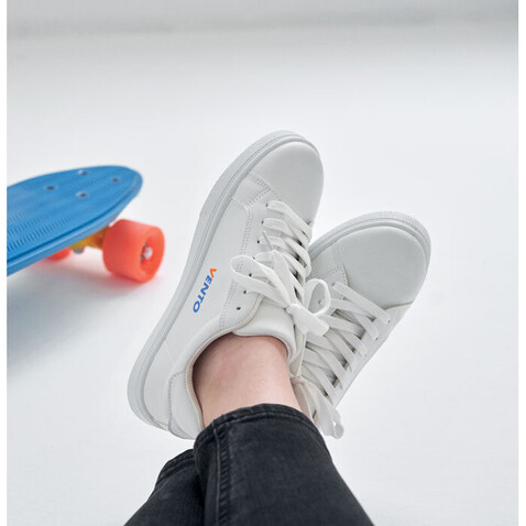 Sneakers aus PU 46 - Weiß bedrucken, Art.-Nr. MO2246-06
