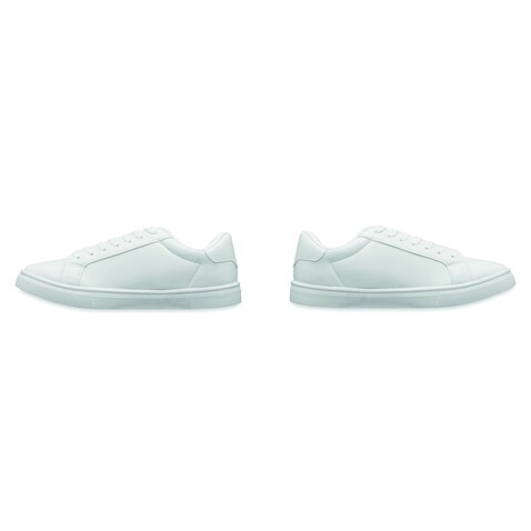 Sneakers aus PU 46 - Weiß bedrucken, Art.-Nr. MO2246-06