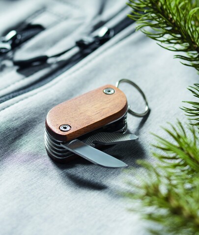 Multi-Tool-Taschenmesser - Holz bedrucken, Art.-Nr. MO2298-40