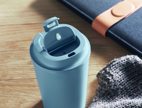 Doppelwandiger Becher 350 ml - Petrol bedrucken, Art.-Nr. MO2310-20 Doppelwandiger Becher 350 ml - Petrol bedrucken, Art.-Nr. MO2310-20