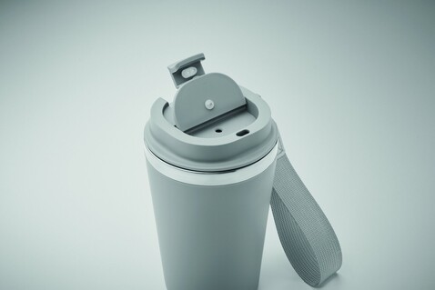 Doppelwandiger Trinkbecher 350 - Grau bedrucken, Art.-Nr. MO2317-07