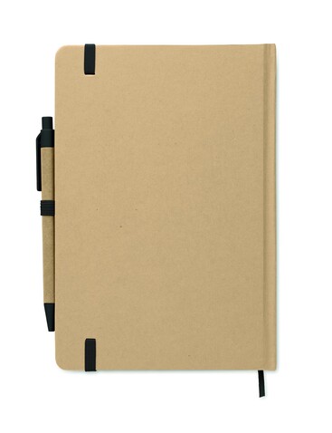 DIN A5-Notizbuch recy. - Schwarz bedrucken, Art.-Nr. MO2396-03