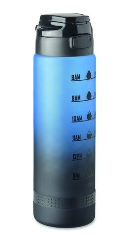 Sport-Trinkflasche RPET 1L - Blau bedrucken, Art.-Nr. MO2409-04 Sport-Trinkflasche RPET 1L - Blau bedrucken, Art.-Nr. MO2409-04
