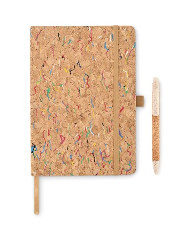DIN A5 Notizbuch Kork - Beige bedrucken, Art.-Nr. MO2414-13 DIN A5 Notizbuch Kork - Beige bedrucken, Art.-Nr. MO2414-13