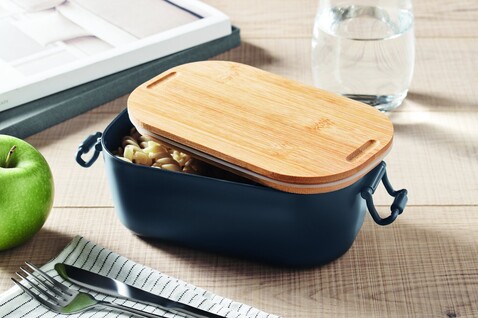 Lunchbox PP 700 ml - Marineblau bedrucken, Art.-Nr. MO2459-85 Lunchbox PP 700 ml - Marineblau bedrucken, Art.-Nr. MO2459-85