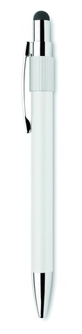 Druckkugelschreiber mit Stylus - Weiß bedrucken, Art.-Nr. MO2488-06