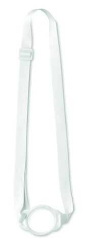 Lanyard mit Getränkehalter - Weiß bedrucken, Art.-Nr. MO2582-06 Lanyard mit Getränkehalter - Weiß bedrucken, Art.-Nr. MO2582-06