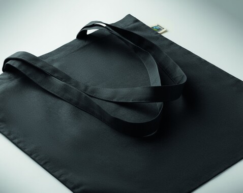 Einkaufstasche Fairtrade 180g - Schwarz bedrucken, Art.-Nr. MO2589-03