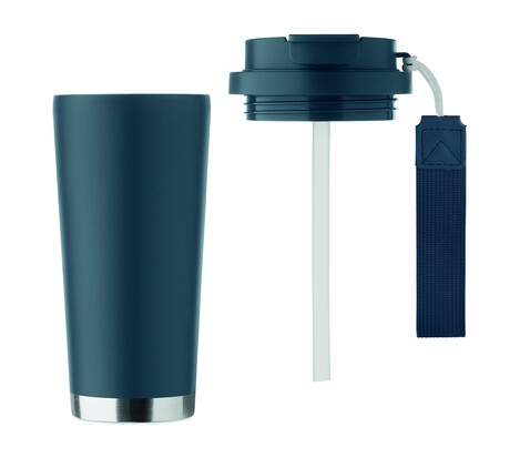 Doppelwandiger Trinkbecher 500m - Marineblau bedrucken, Art.-Nr. MO2662-85