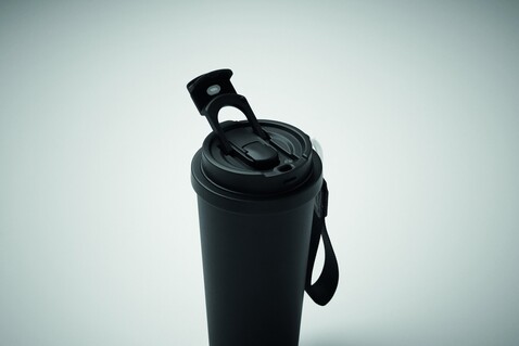 Doppelwandiger Trinkbecher 500m - Schwarz bedrucken, Art.-Nr. MO2662-03